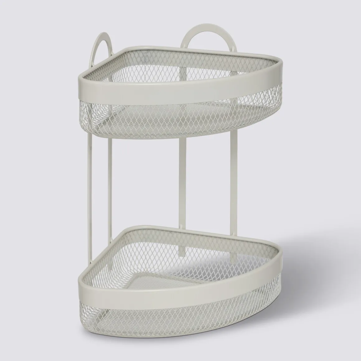 Etagère d'angle 2 niveaux, Beige