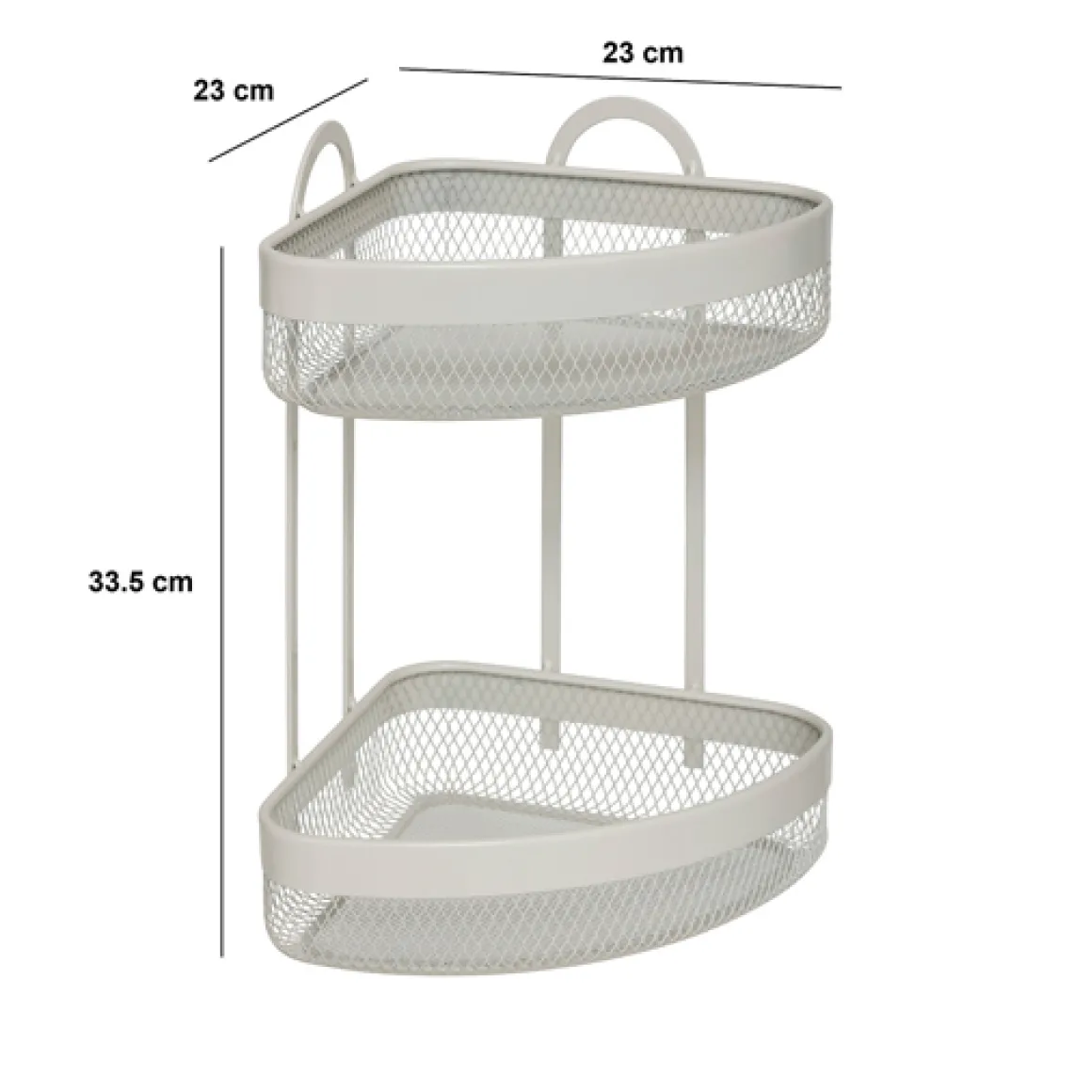 Etagère d'angle 2 niveaux, Beige