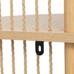 Etagère d'angle 4 niveaux, Effet bois clair