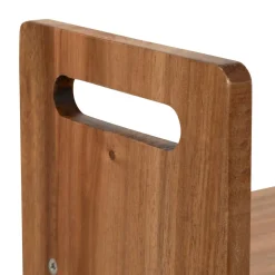 Etagère et porte-rouleau, 2 niveaux, marron