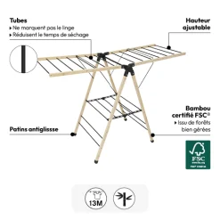 Etendoir à linge pont pliant 13 m