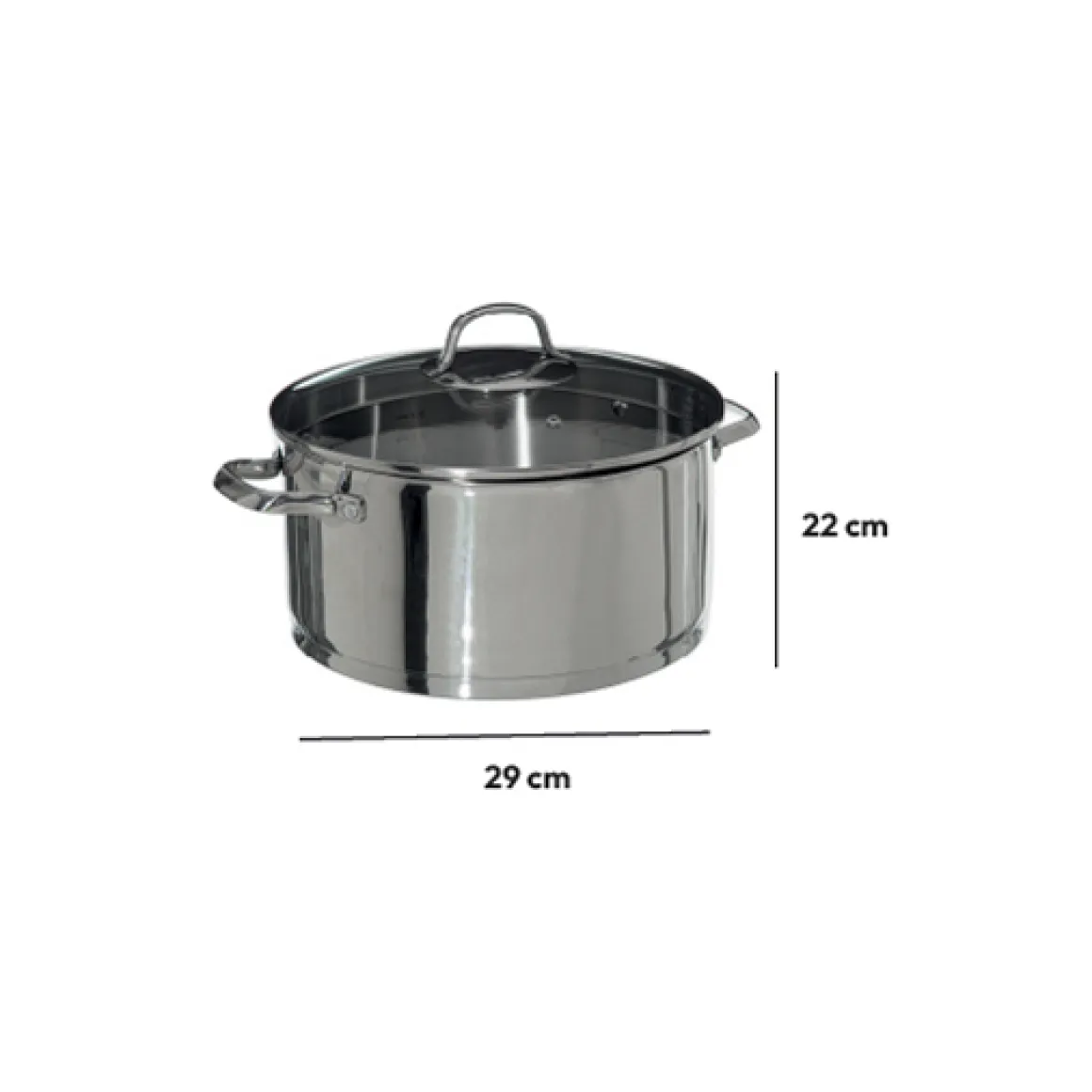 Faitout en Inox, 28 cm