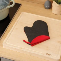 Gant de cuisine néopréne -Noir, Rouge