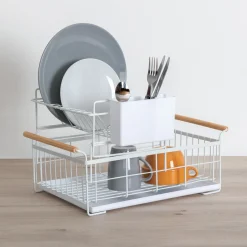 Égouttoir 2 niveaux, Blanc
