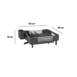 Égouttoir extensible 12 assiettes, Gris