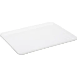 Égouttoir métal avec plateau, Blanc
