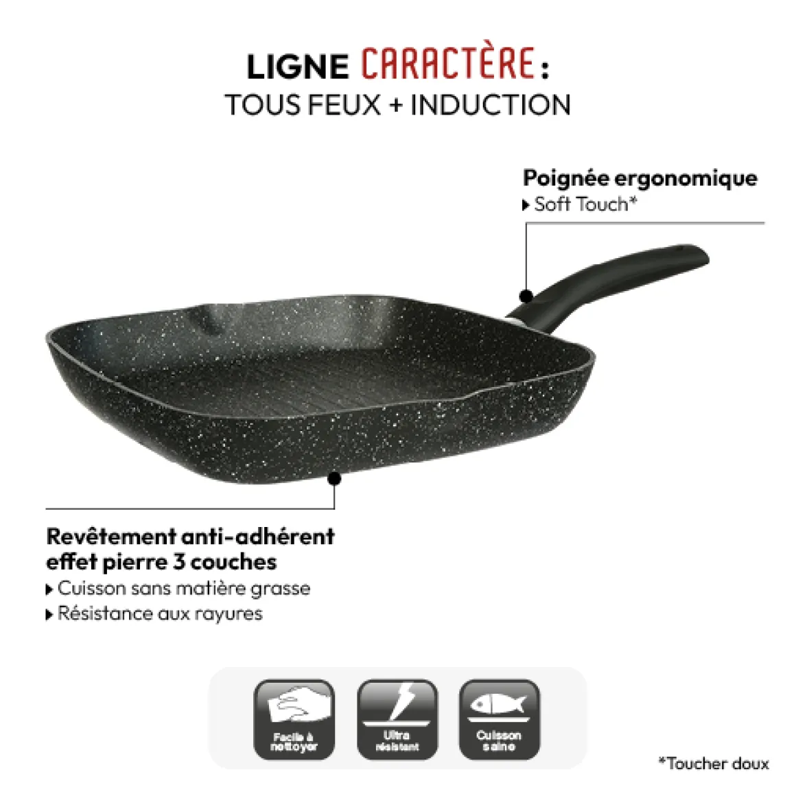 Grill Aluminium forgé, 28 cm
