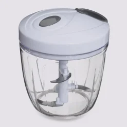 Hachoir et batteur manuel à fil 900ml, Blanc