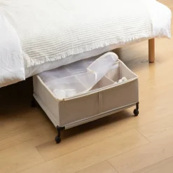 Housse de rangement sous lit, L.66 cm, Beige