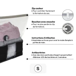 Housse rangement sous vide 40x40x15cm