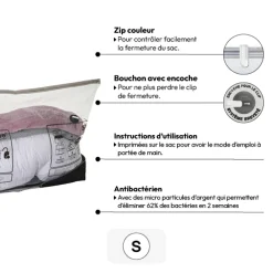 Housse rangement sous vide lit 100x45x15cm