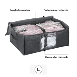 Housse rangement sous vide 60x45x25cm
