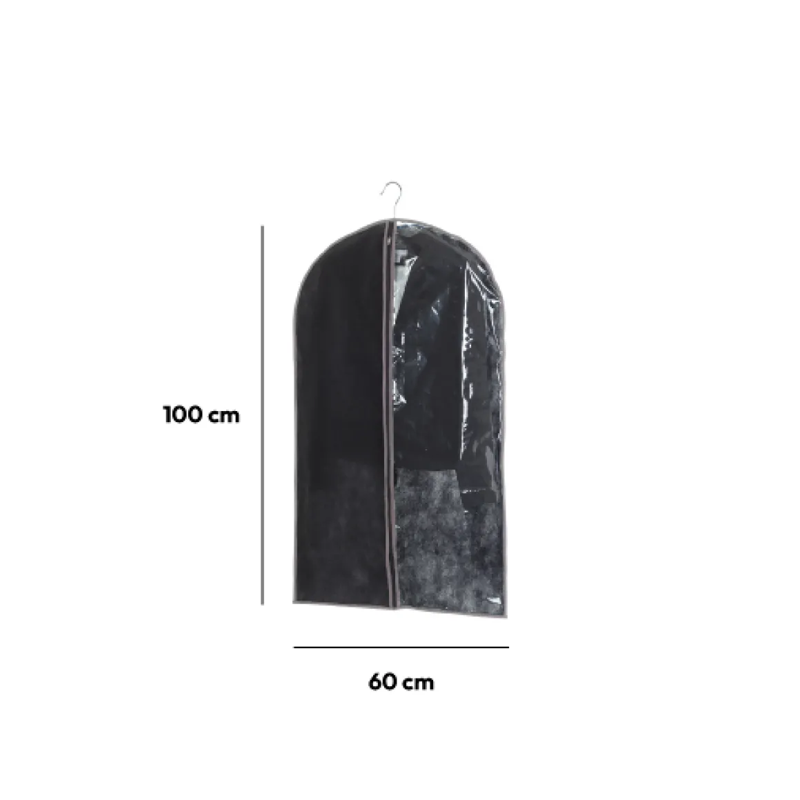 Housse vêtements petit modèle, Noir