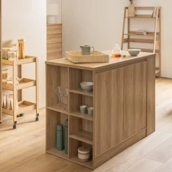 Ilot central, 2 portes, Beige