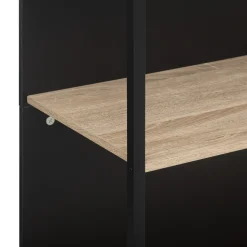 Ilot de bar avec rangement, Effet chêne naturel
