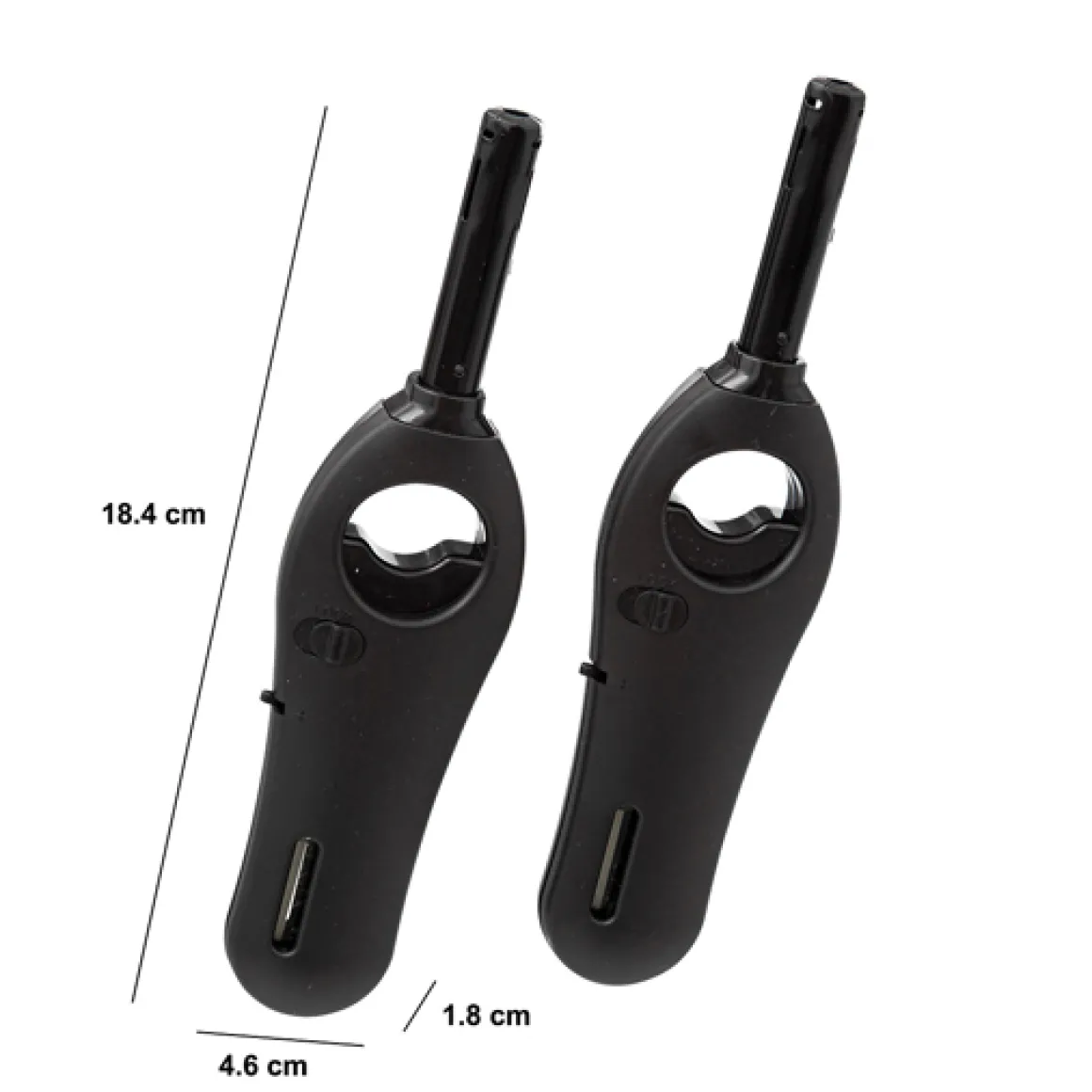 Lot de 2 allume-gaz rechargeables, Noir