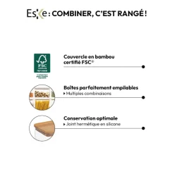 Lot de 8 bocaux de conservation hermétiques 1L et 1,5L