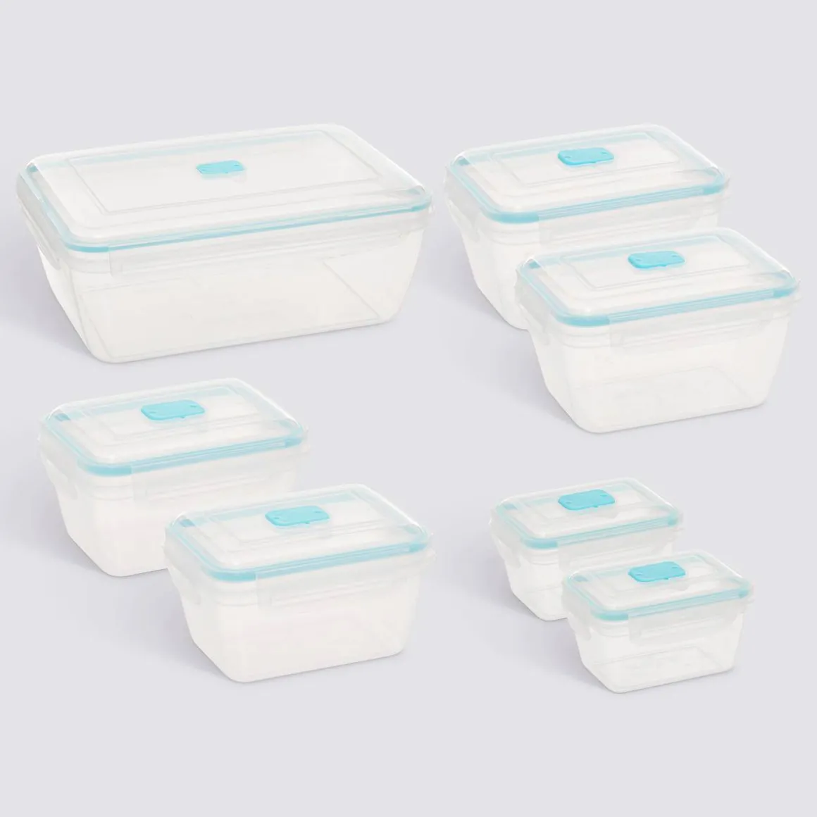 Lot de 7 boîtes de conservation, 0,4/0,8/1,5/5,6L