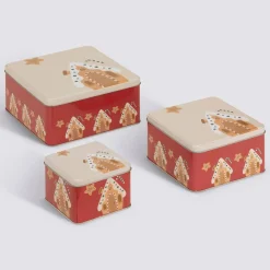 Lot de 3 boîtes de conservation, L.18,8/14,5/10 cm