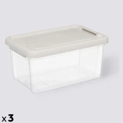 Lot de 3 boîtes de rangement 5L