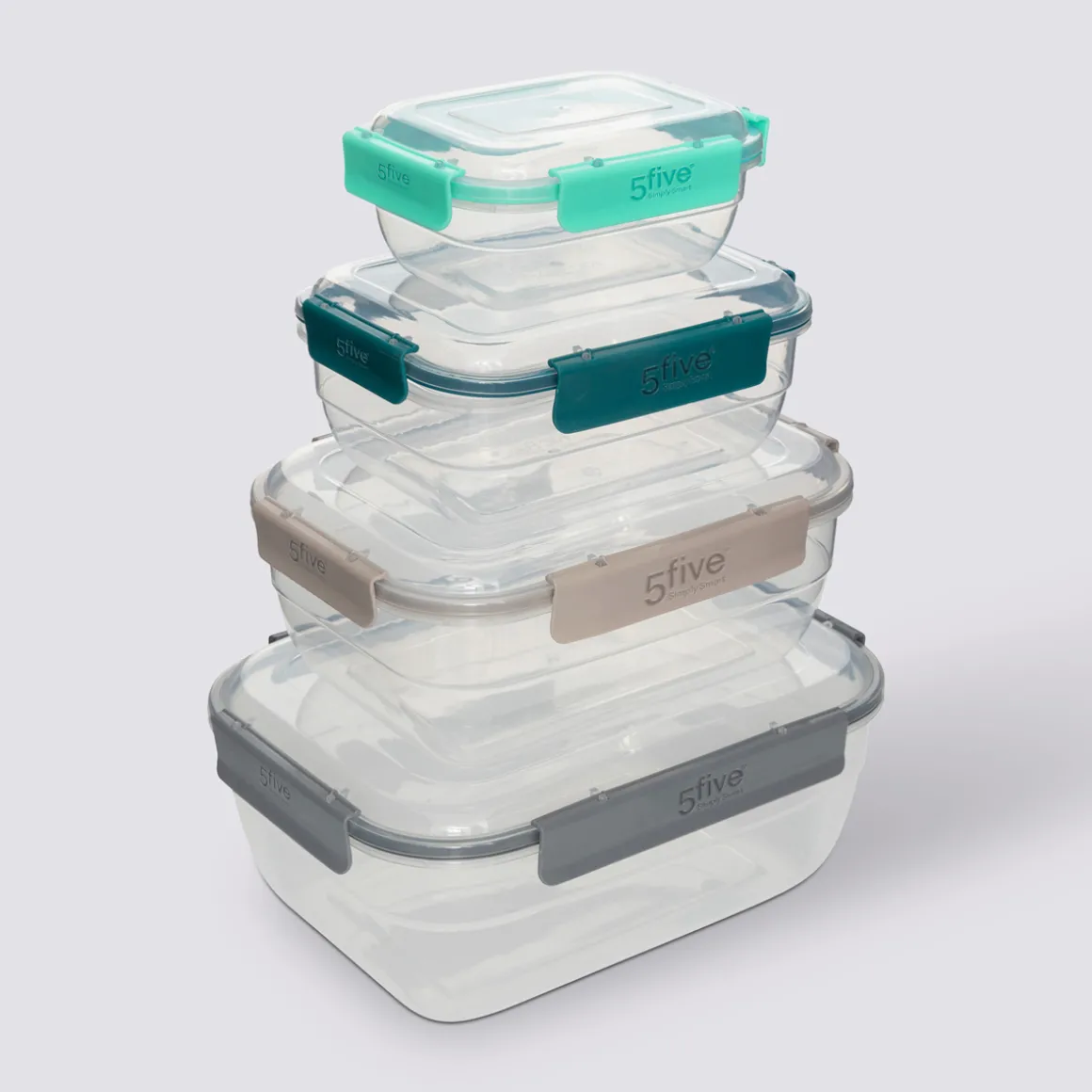 Lot de 4 boîtes en plastique rectangle
