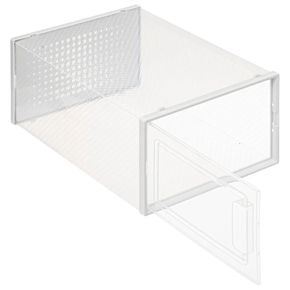 Lot de 4 boîtes range-chaussures plastique, M