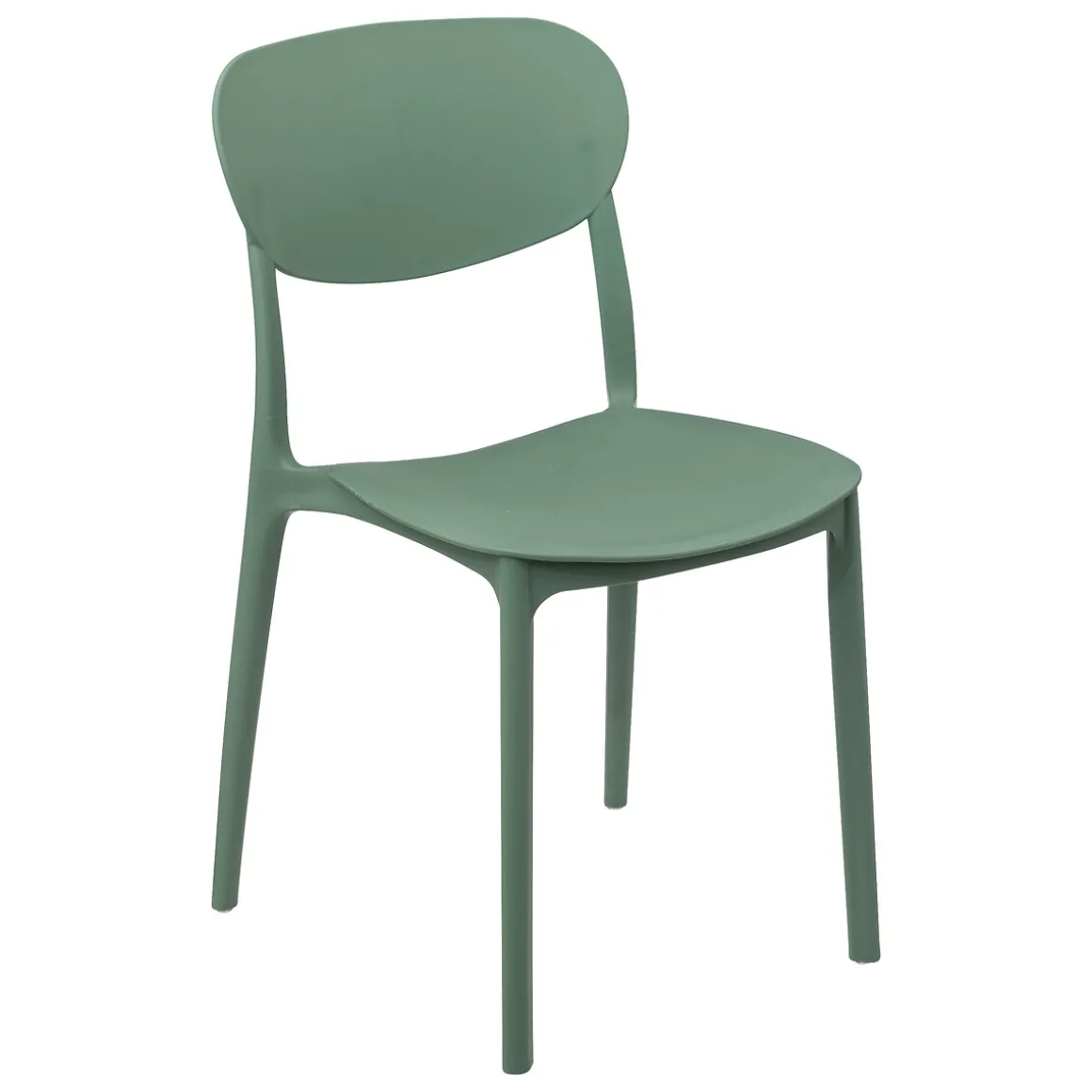 Lot de 6 chaises empilables plastique, Vert
