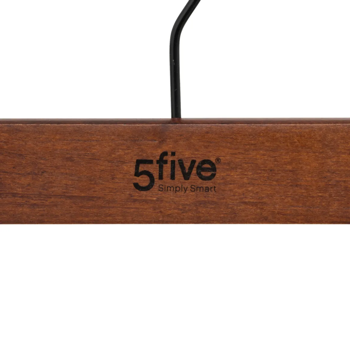 Lot de 2 cintres à pinces, Bois foncé