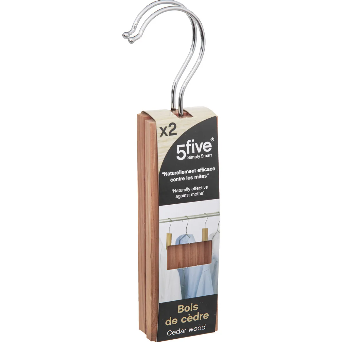 Lot de 2 cintres antimites en bois