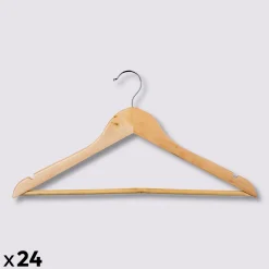 Lot de 24 cintres en bois