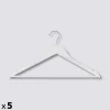 Lot de 5 cintres en bois, Blanc