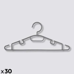 Lot de 30 cintres en plastique, Gris