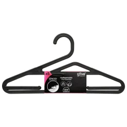 Lot de 5 cintres fins antidérapants, Noir