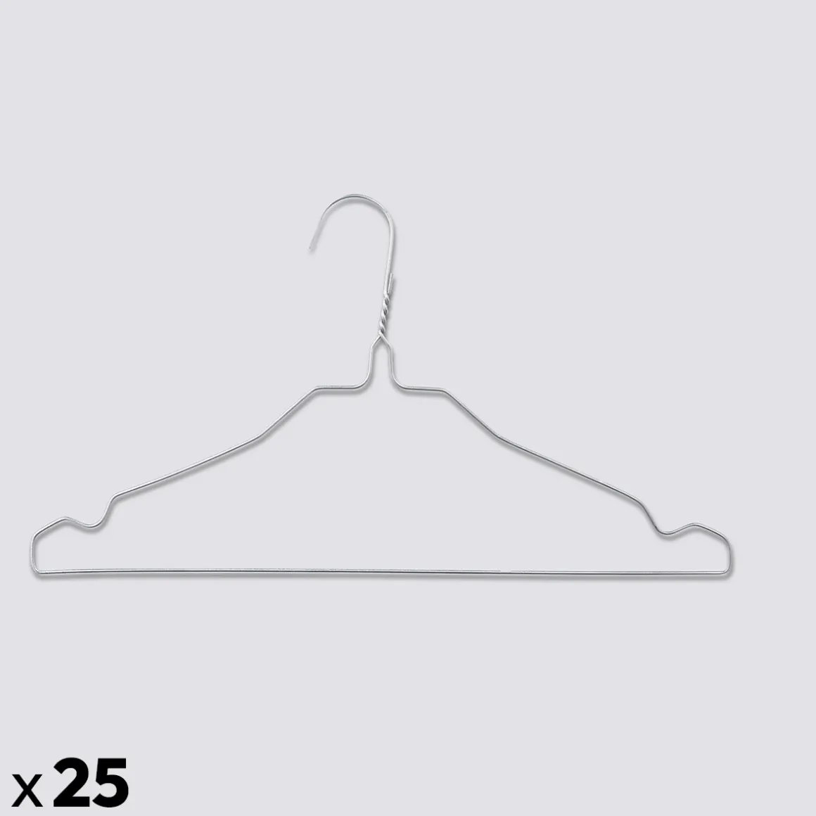 Lot de 25 cintres métal