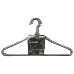 Lot de 10 cintres métal, Gris