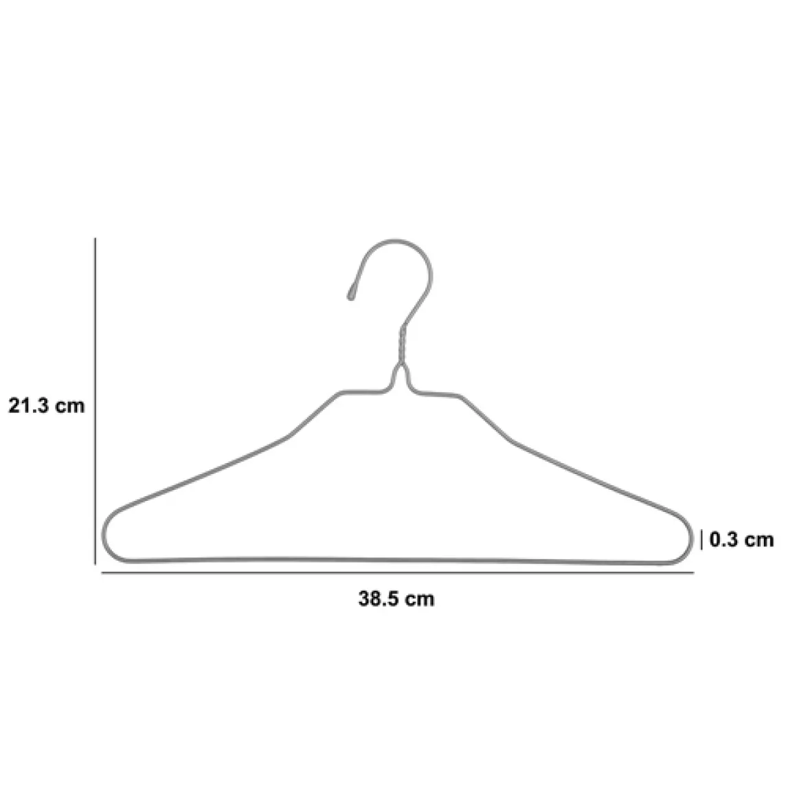 Lot de 10 cintres métal, Gris