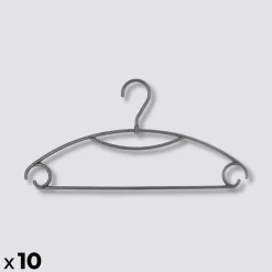 Lot de 10 cintres rotatifs, Platisque gris