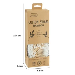 Lot de 500 cotons-tiges, Bambou
