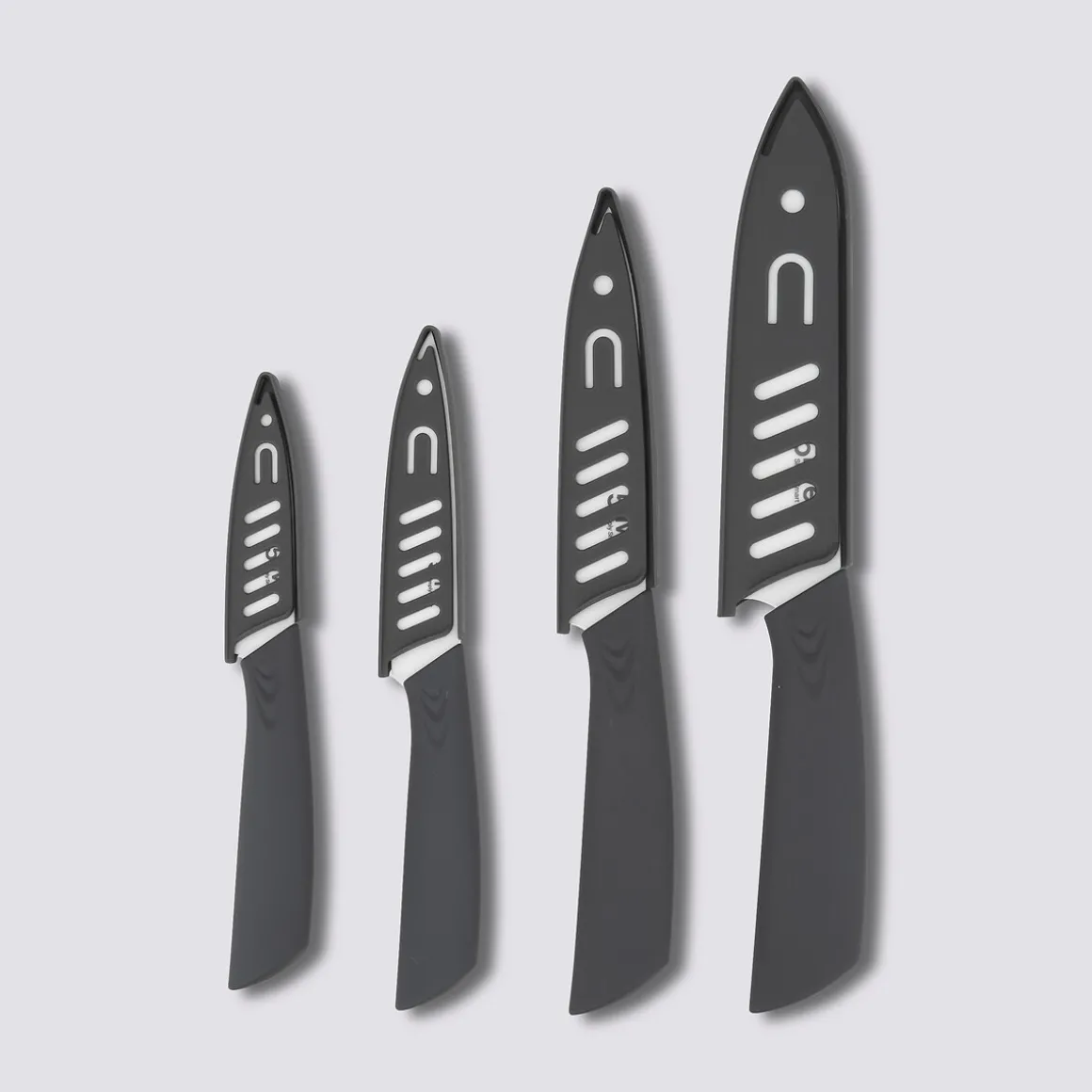Lot de 4 couteaux en céramique, Gris