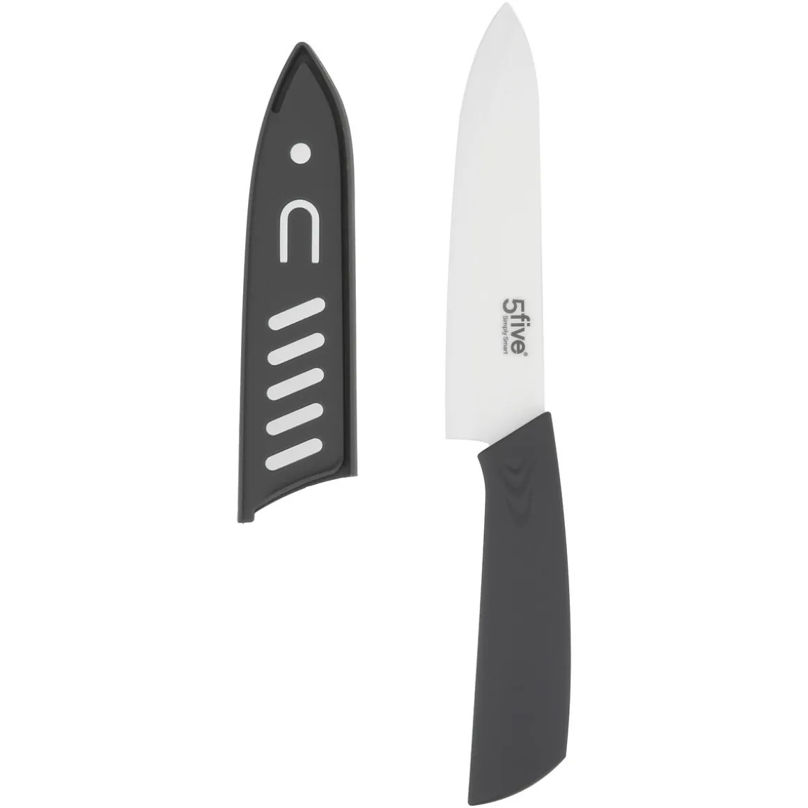 Lot de 4 couteaux en céramique, Gris