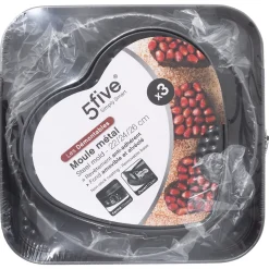 Lot de 3 moules démontables assortis