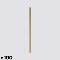Lot de 100 pailles en papier kraft