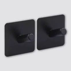 Lot de 2 patères adhésives 1 tête