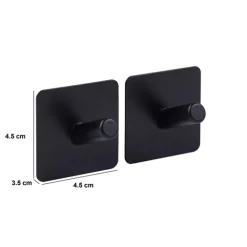 Lot de 2 patères adhésives 1 tête