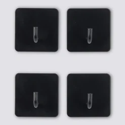 Lot de 4 patères adhésives 1 tête
