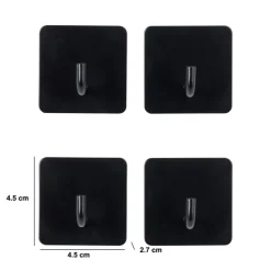 Lot de 4 patères adhésives 1 tête
