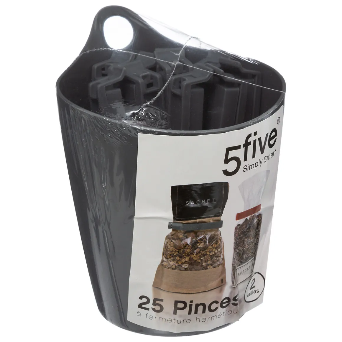 Lot de 25 pinces hermétiques avec pot