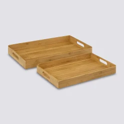 Lot de 2 plateaux de service