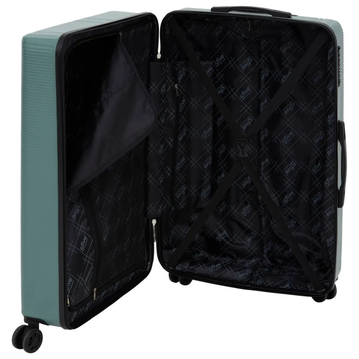 Lot de 3 valises 8 roues, H.77/67/55 cm, Vert