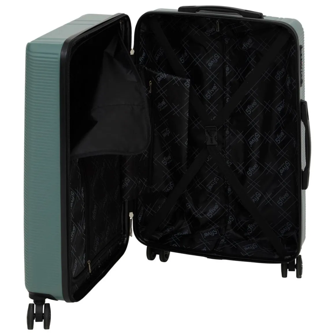 Lot de 3 valises 8 roues, H.77/67/55 cm, Vert